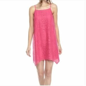 Kaari Blue Sleeveless Lace Overlay Dress